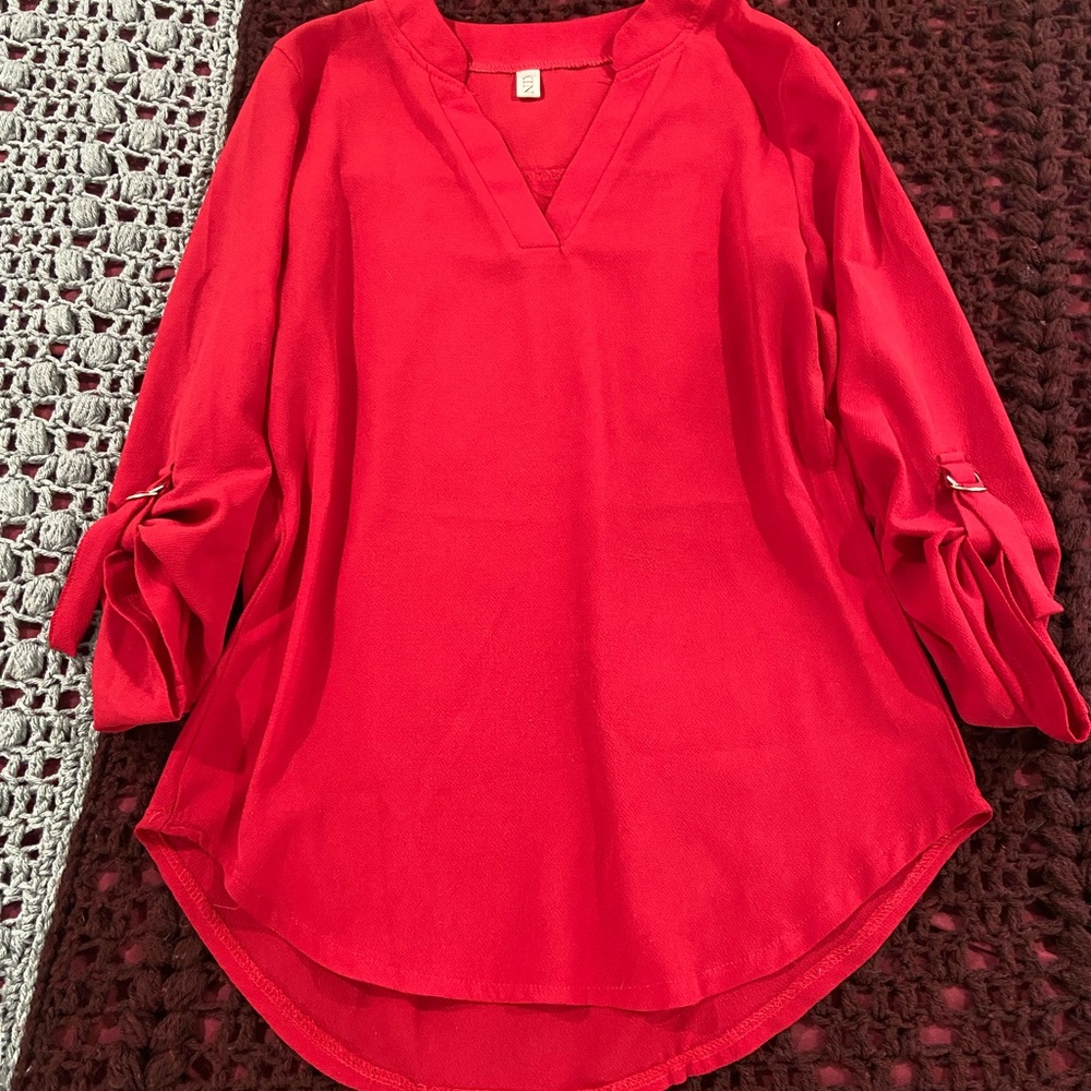 Elegant Red Women's Top
